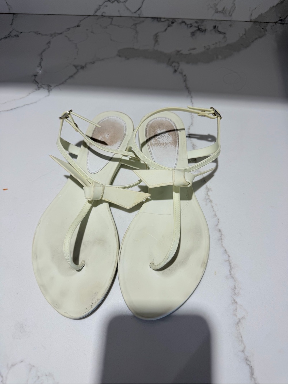 Alexandre Birman Pale Flat Sandals – Size 37